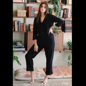 Rachel Pally Gauze Troy Jumpsuit, Black Size XS